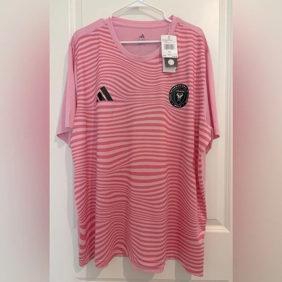 Adidas Adult Inter Miami CF Lionel Messi #10 Pink soccer shirt size 2XL NWT - Picture 6 of 11